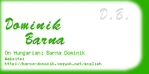 dominik barna business card